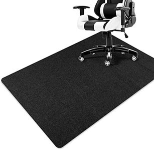 FESHORY Office Chair Carpet Mat for Wooden Hard Floor & Ceramic Tile (Folded Package), Large Carpet Protector Floor Mat for Gaming Rolling Chair Desk Office Home (Black, 90x120cm)