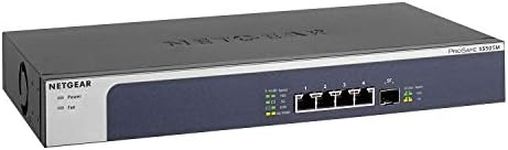 NETGEAR 5 Port 10GB Switch (XS505M) | Multi-Gigabit Ethernet Switch | 1 x 10G SFP+ Port | Desktop or Rackmount, and ProSAFE Lifetime Protection