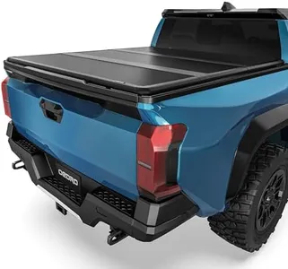 OEDRO FRP Hard Tri-fold Tonneau Cover Fold Truck Bed Covers Compatible with Toyota Tacoma 2024 2025 (Excl. Trail Edition) with 5 Feet Bed with Tacoma Bed Rail