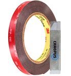 CANOPUS 3M Double Sided Tape Heavy Duty, VHB Tape (10mm x 4.5m) Waterproof Automotive Double Sided Tape, Strips Double Sided Acrylic Foam Tape, Ideal for LED Strips, Indoor & Outdoor uses