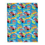 Character World Official Hot Wheels Fleece Blanket | Super Soft Warm Blue Throw, Flame Design | Perfect For The Bedroom, Camping & Sleepovers 100 x 150cm