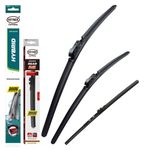 Heyner Fits: VW Tiguan 2017-onwards Full Set Hybrid Wiper Blades Front Rear HH2621ST15HRF