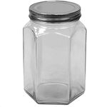 Home Basics Medium, Clear 1L Hexago