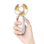 INFOSUN Mini Fan, Portable Handheld Fan 4800mAh Battery Operated fan, Personal Powerful Cooling Fan, 3 Speeds Small Fashion Fans (White)