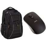 Amazon Basics Laptop Backpack (AB 103), with Wireless Mouse