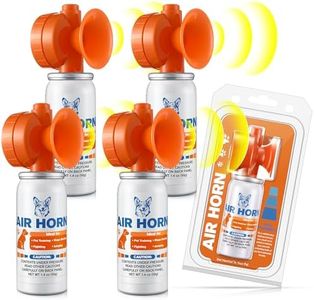 HappyAlley Air Horn, 1.4 oz 120 dB Loud Pet Trainer to Stop Dog Attacking Barking Fighting Jumping, Coyotes Air Horn for Safety, Protect Yourself & Pet While Walking, Orange(4 Pack)