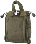 WYNEX First Aid EMT Bags, Tactical IFAK Medical Molle Pouch Military Utility Med Emergency EDC Pouches Outdoor Survival Kit Suit for Tactical Waist Belt Pack 1000 Nylon Army Green
