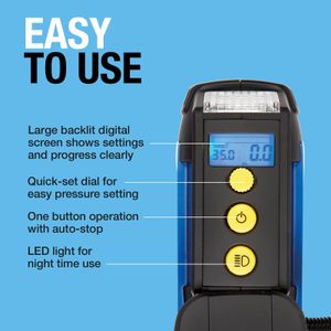 RING Heavy Duty Digital Tyre Inflator – Portable Air Compressor