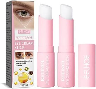 2pcs Retinol Eye Cream Stick Anti Aging Firming, Anti Wrinkle Firming, Moisturizing, Circles Firming, Lightening Brighte