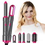 5 in 1 Hair Styler, Magic Hairstyler, 1000W Hair Dryer Brush for Hair Styling, Hot Air Brush for Volumizing,Drying and Rotating,Hair Wrap Dryer Set with Detachable Heads Comb