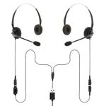 Project Telecom USB-A & USB-C, 2 Users, Binaural Noise Cancelling, Headset Splitter Training Supervising Coaching Bundle - Compatible with Microsoft Teams, Zoom, Cisco Webex, VoIP Softphone Apps