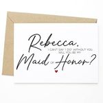 Personalized Maid Of Honor Proposal Card - Will You Be My Maid Of Honor? - Custom Maid Of Honor Card, Name Maid Of Honor note card