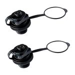 2 Pcs Inflatable Boat Air Valve, Boston Spiral Air Plugs Quick Inflate & Deflate Screw Nozzle Cap,Anti-leakage Air Valve One Way Inflation Replacement Screw for Rubber Dinghy/Kayak/Pool Boat Airbeds