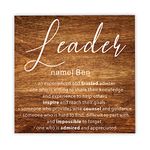 Personalized Great Leader Retirement Wood Sign, Thank You Mentor Sign, Boss Appreciation Gift for Retirement, Gift for Mentor, Teacher, Coworker, Coach, Friends