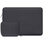 MOSISO Laptop Sleeve Compatible with MacBook Pro 16 inch 2024-2019 M3 A2991 M2 A2780 M1 A2485 A2141/Pro Retina 15 A1398, 15-15.6 inch Notebook Computer, Neoprene Bag with Small Case, Space Gray