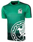 Men's Mexico Soccer Shirt, FMF Mexico National Football Team Game Day Jersey, Green, Large