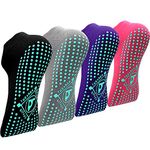 Yoga Pilates Socks for Women Non-Slip Socks with Grips Indoor Sticky Barre Workout Hospital Socks