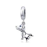 FeatherWish Jack Russell Puppy Dog Pet Animal Family Dangle Charm Sterling Silver 925 Fits And Compatible With Pandora Bracelets Gift For Birthday Sister Friend Mum Wife Daughter (Jack Russell)