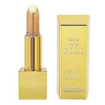 Gold Bar Lipstick, Waterproof Long Lasting Moisturizing Smooth Lip Makeup Cosmetics with Metallic Gold Shimmers(# 4)