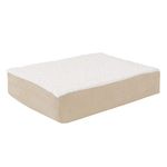 PETMAKER 80-PET5088T Orthopedic Sherpa Top Pet Bed with Memory Foam and Removable Cover 20x15x4 Tan, Small