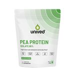 Unived Pea Protein Isolate with Natural Digestive Enzymes, 100% Vegan & Plant-Based, BCAAs, Amino Acid, Lean Muscle Development, Non-GMO & Sugar-Free, Natural (Raw 30 Servings)