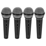 Generic 4Pcs Toy Microphone Set for Kids Plastic Mini Microphone Model Props Karaoke Fun Costume Birthday Party Prop, Black, 16.5X5.5CM (4138GIMYM15DEYKLR)