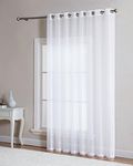 Grommet Semi-Sheer - 1 Extra Wide Patio Curtain Panel - 102 Inch Wide - 84 Inch Long - Natural Light Flow and Durable Material - Ideal For Sliding and Patio Doors (Patio 102W x 96L White)