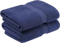 FRESH FROM LOOM Luxury Edition 600 GSM Egyptian 100% Pure Cotton Towel |High Water Heavy Towel | Soft Dual Stitched Bath Towel for Men & Women | No Hand Touch Production (27x54 inch | Blue)-2pc