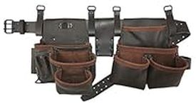 Graintex OD2222 14 Pocket Tool Pouch Set Oil Tanned Leather