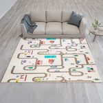 LuvLap Cityscape Double Sided Water Proof Baby Play Mat, Multicolor,Reversible Play mats for Kids, Baby Carpet,for Crawling Baby, Extra Large Size, 6'5" x 4'10" (195.5cmx147cm), 0.3" (0.8cm) Thick