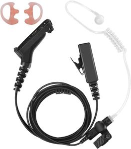 APX 6000 XPR 7550e Earpiece w/Mic Compatible for Motorola Radios APX4000 APX6000 APX7000 APX8000 XPR7550 XPR7550e 7580e 7380e 7350e 2-Wire Surveillance Headset with Eardrum