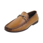 Metro Men Faux Leather Classy Loafer Shoes UK/7 EU/41 (71-9050) Tan