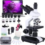 Trinocular Microscope 40X-5000X Magnification, Research Grade Professional Microscope, (Trinocular microscope without electronic eyepiece)