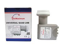 FTA Universal Ku Band LNB, Quad, 0.1dB Satellite Dish LNBF, Linear, Polarized (0.1 dB, Quad)