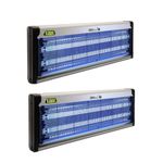 iBELL S40IK Insect Killer Machine Pack of 2 | 40W Electric Fly & Mosquito Trap for Home, Restaurant, and Shop | UV Light Pest Control Machine with Aluminium Body (Silver)
