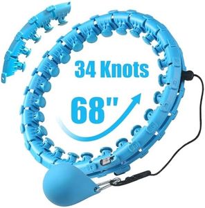 OurStarry 29 Knots Weighted Hula Hoop Plus Size, Smart Waist Hoola Hoops for Adults Fitness (29 Knots Blue)