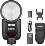 Godox V1Pro-C Round Head Camera Flash Speedlite for Canon, with Detachable Sub Flash SU-1, USB-C Charge Battery, 2.4G X Wireless HSS TTL Speedlight Flash for Canon 6D 7D 5D Mark II III M50 EOS R