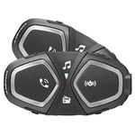 Interphone INTERPHOCONNECTTP Motorcycle Bluetooth Headset intercom, Black, Duoble Unit Pack, Pre-Paired