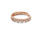 Silberry 925 Sterling Silver Rose Gold Love Track Ring | Adjustable Rings for Women & Girls | With Certificate of Authenticity and BIS Hallmark