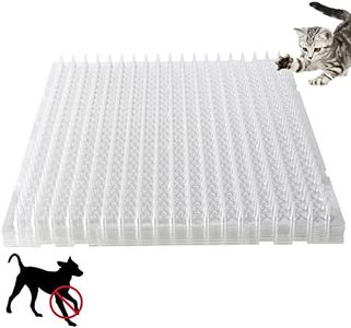 16Pcs Cat Spike Mat Outdoor Indoor Cat Deterrent Scat Mat Keep Cats/Dogs Off Counter Pet Deterrent Training Mats Plastic Mats with Spikes (18.3 Sq.ft,16" x 13")