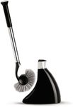 simplehuman Toilet Brush with Caddy, Stainless Steel, Black