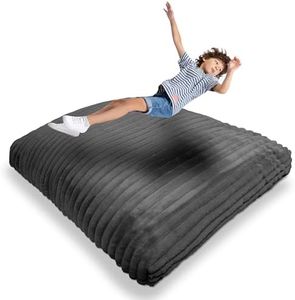 Matini Home Crash Pad - Sensory Pad with Cover Foam Blocks for Kids and Adults, Ideal Gymnastics Equipment - Charcoal 60" X 60"