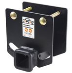 TOPTOW 63803 RV Bumper Hitch Receiver 2 inch Adapter Openning 3500 LBS Capacity Fits for 4 inch X 4 inch Square RV Rear Bumpers
