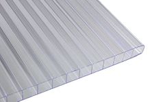 Falken Design Falkenacrylic-MW-CL-6MM/2436 Mw-CL-6mm/2436 Multiwall Polycarbonate Sheet, Greenhouse Cover, 6mm (0.236") 24" x 36" - Clear, Polycarbonate