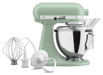 KitchenAid 4.3L Tilt-Head Stand Mixer 5KSM95PSBDC, Stainless Steel Bowl, Pouring Shield, Whisk, Beater and Dough Hook, Full Metal Construction, 10 Speeds, Professional Food Mixer,