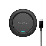 QKXC® Wireless Charger 15W Wireless Charger Pad, Fast Wireless Phone Charger Compatible for iPhone 15/15Pro/15Plus/14/14Plus/14Pro/14ProMax/13 Series/Samsung S22/AirPods Pro (Black)