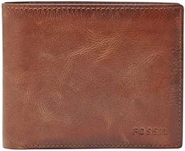 Fossil Portemonnaie pour homme Derrick, cuir Bifold brun 11.4 cm L x 2.5 cm W x 9.5 cm H ML3687200