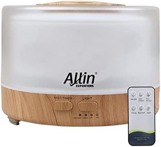 Allin Exporters DT-505LW Plastic Purify Ionize Spread Aroma Ultrasonic Humidifier with Wireless Remote for Office, Baby Cabin (White, 500ml)