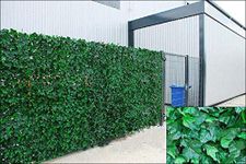 Ivy Artificial Screening Leaf Hedge Panels on Roll Privacy Garden Fence, Green, 1.5m x 3m