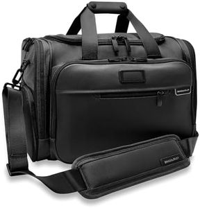 Briggs & Riley Underseat Duffle Bag - Personal Item Travel Bag for Women & Men, Carry On, Fits Under Airplane Seat, Weekender & Overnight Luggage, Lightweight - Baseline Collection, Black